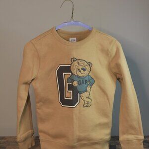 GAP Tan Bear Graphic Boy's Crewneck Sweater